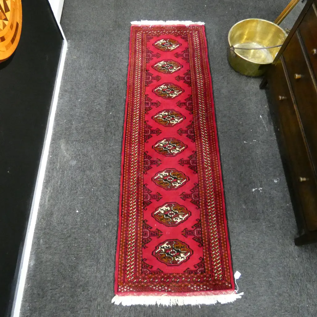 HAND KNOTTED WOOL PILE RUNNER 1900x620mm Image 1++