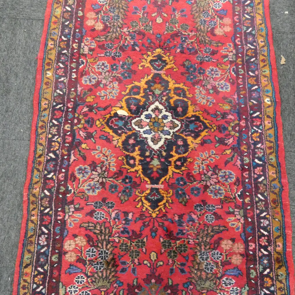HAND KNOTTED WOOL PILE RUNNER 4100x920mm Image 1++
