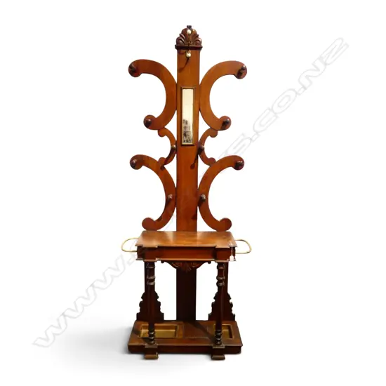 VICTORIAN MAHOGANY COAT STAND 850x340x2130mm