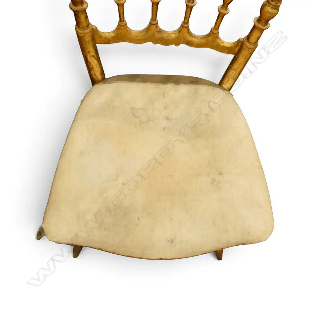ANTIQUE CHAIR, GILT WOOD FRAME Image 1++