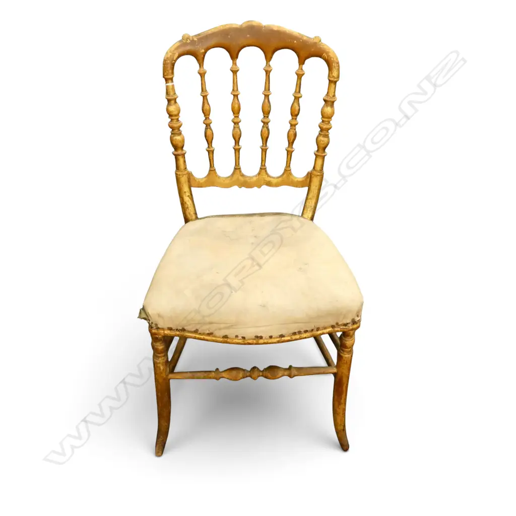 ANTIQUE CHAIR, GILT WOOD FRAME Image 1++