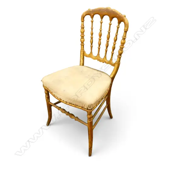 ANTIQUE CHAIR, GILT WOOD FRAME