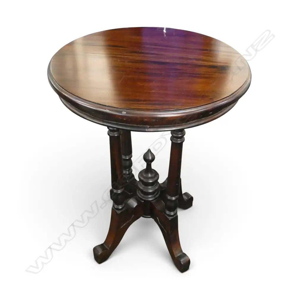 MAHOGANY SIDE TABLE H.640mm, 510mm dia Image 1++