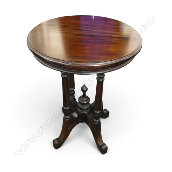 MAHOGANY SIDE TABLE H.640mm, 510mm dia