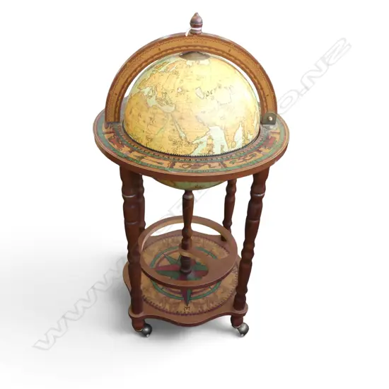 GLOBE DRINKS TROLLEY. H900MM
