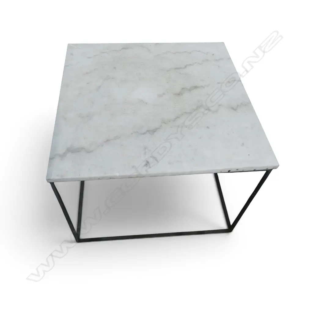 MARBLE TOPPED TABLE 600x600x450mm Image 1++