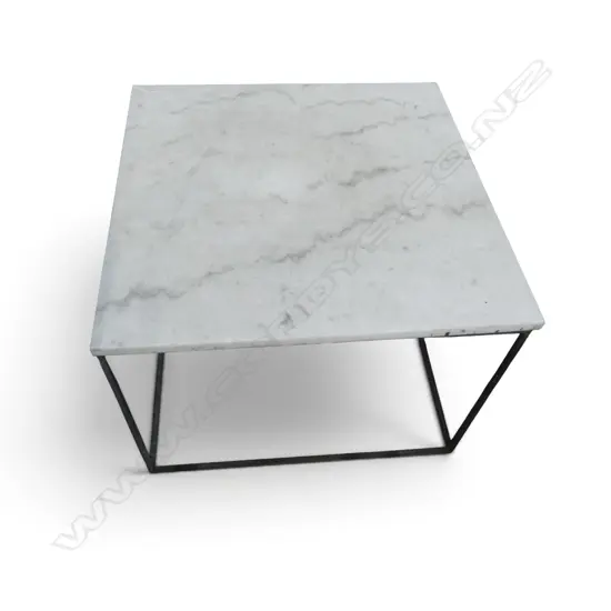 MARBLE TOPPED TABLE 600x600x450mm