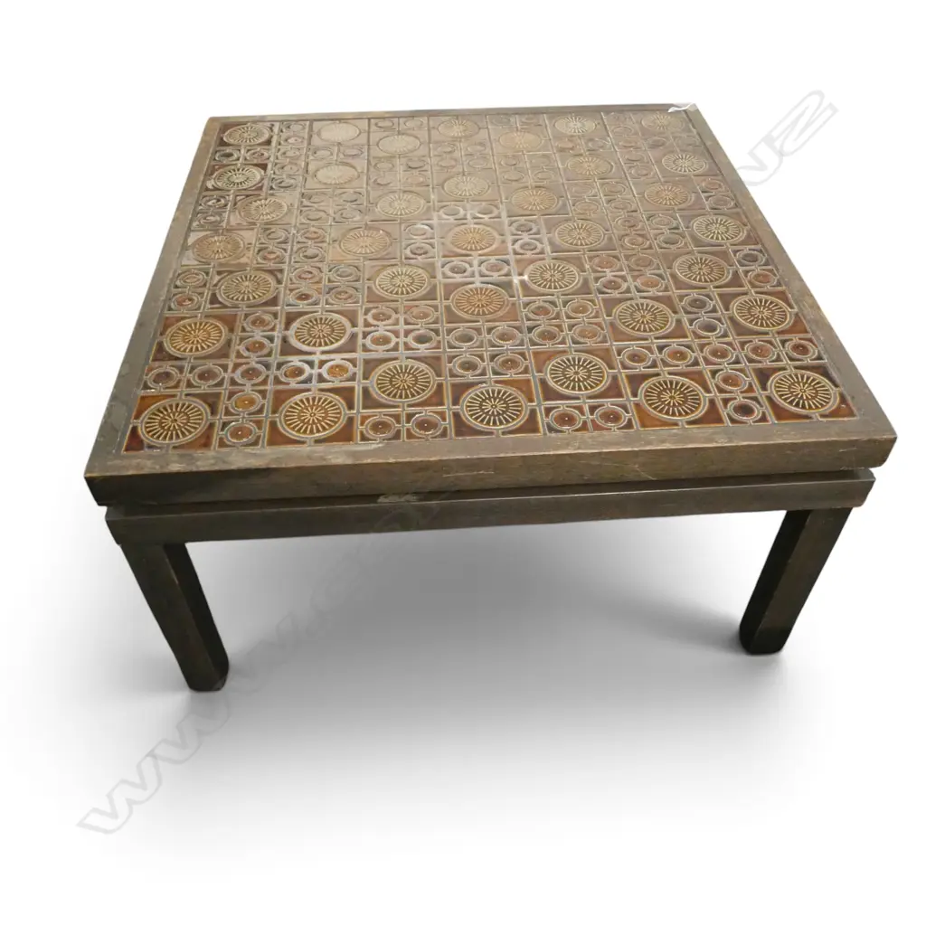 RETRO TILE TOP 'CORONET' COFFEE TABLE 760x760x400mm Image 1++