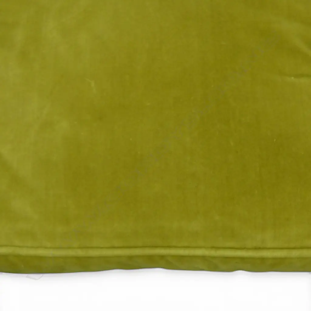 VINTAGE ARMCHAIR w. PAINTED CARVED WOODEN FRAME & GREEN VELVET UPHOLSTERY Image 1++