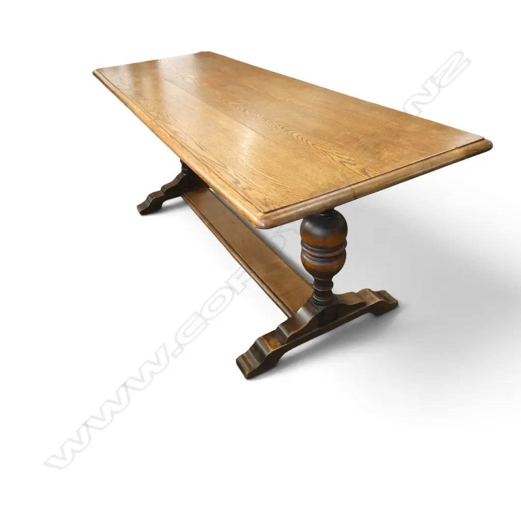 OAK DINING TABLE, STRETCHER BASE 1820x660x720mm Image 1++