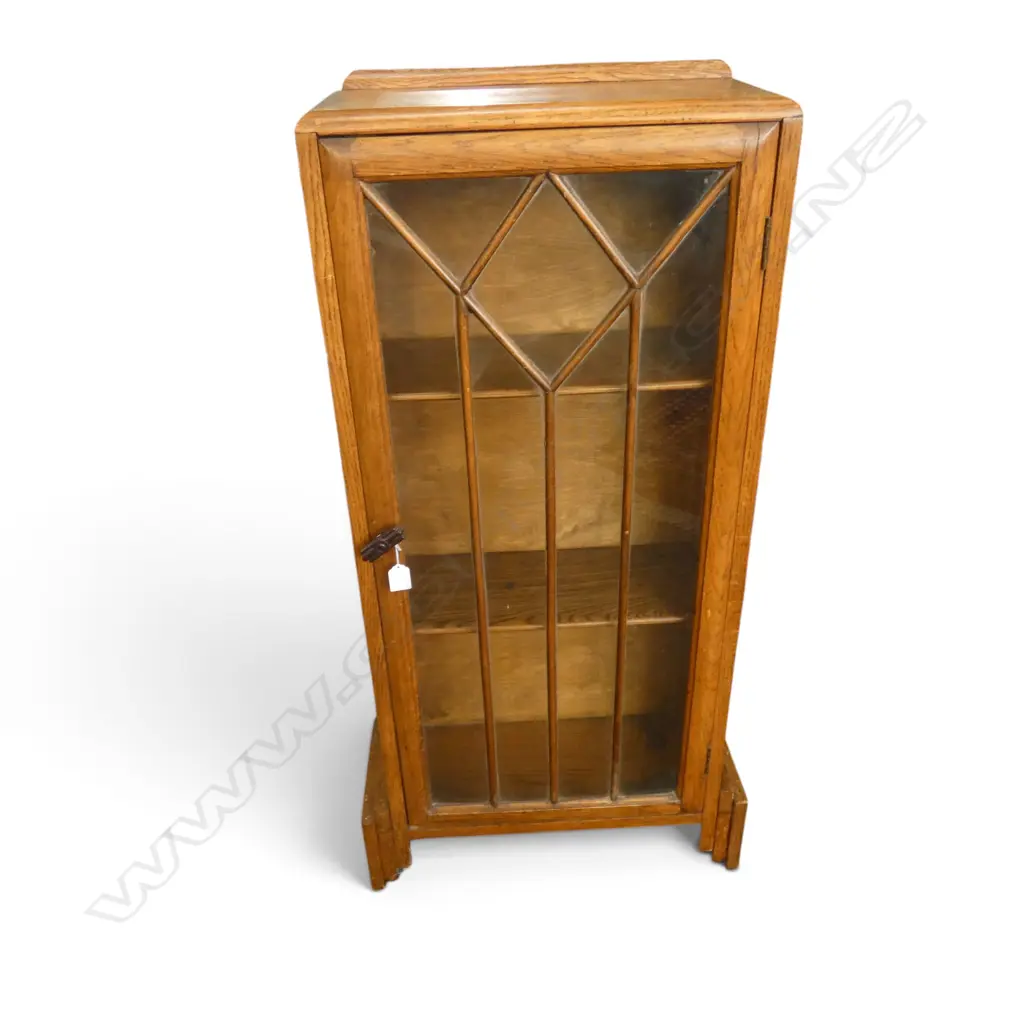 OAK CHINA DISPLAY CABINET 470 x 200 x 1100mm Image 1++