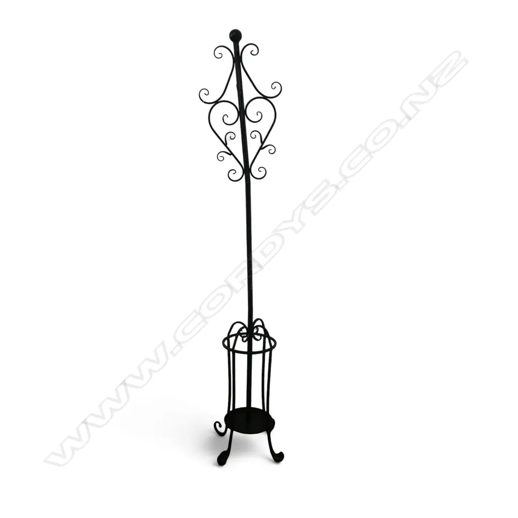 BLACK METAL COAT HOOK H.1800mm Image 1++
