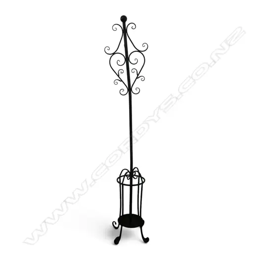 BLACK METAL COAT HOOK H.1800mm