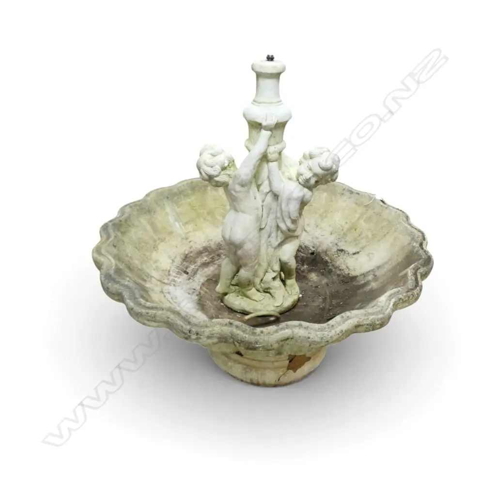 2 GARDEN ORNAMENTS fountain base & bowl Dia.1130MM Image 1++