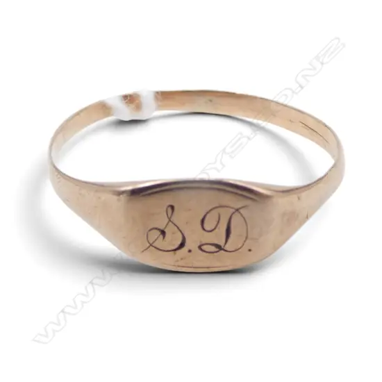 ANTIQUE 9ct ROSE GOLD FINELY MADE SIGNET RING 0.84gms SIZE N1/2