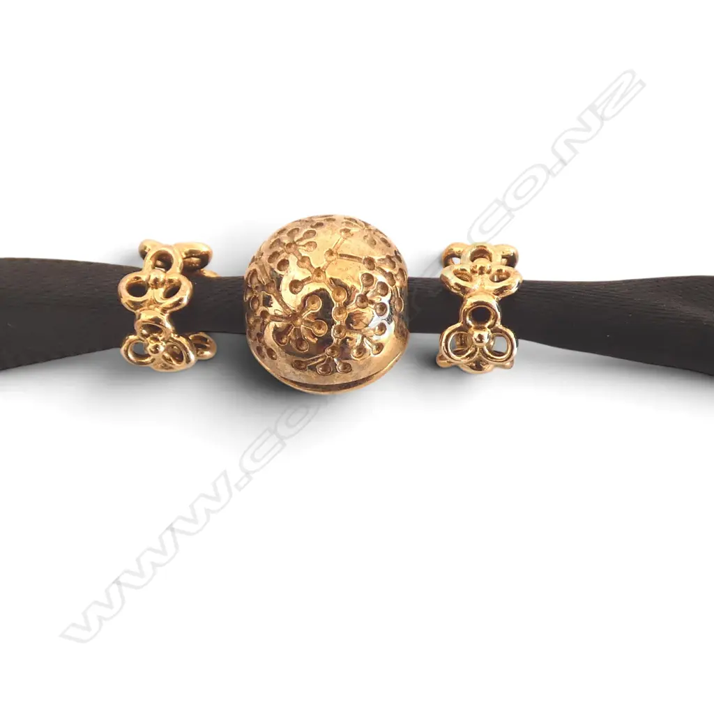 PANDORA 14ct GOLD clip on charm w 2 SPACERS, 4.57gm Image 1++