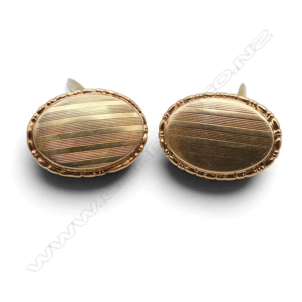 PR OF 15CT GOLD CUFFLINKS 5.4GMS Image 1++