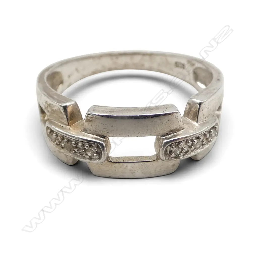 S/SILVER PENDANT ON CHAIN WITH 2 S/SILVER BANGLES & RING 39GMS Image 1++