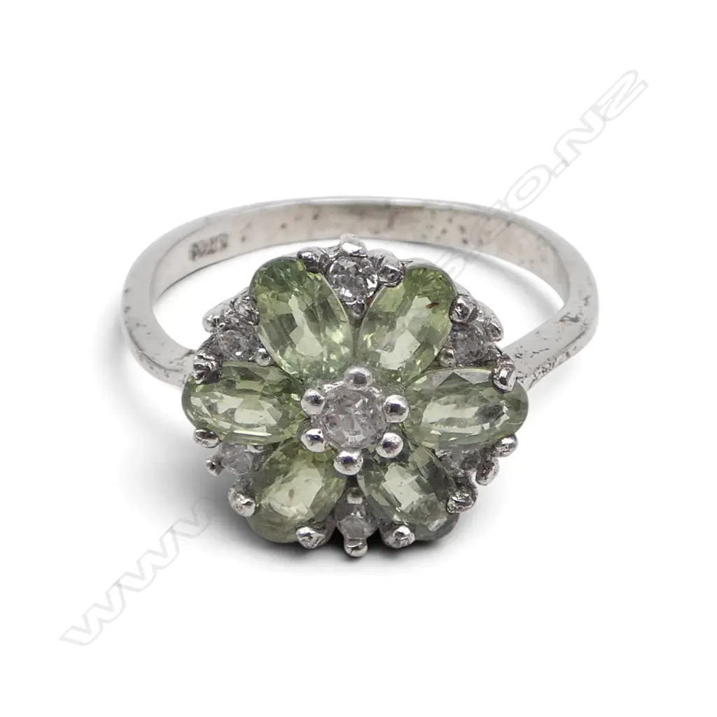 S/SILVER PENDANT S/SILVER MULTI STONE RING & S/SILVER ELEPHANT BRACELET Image 1++