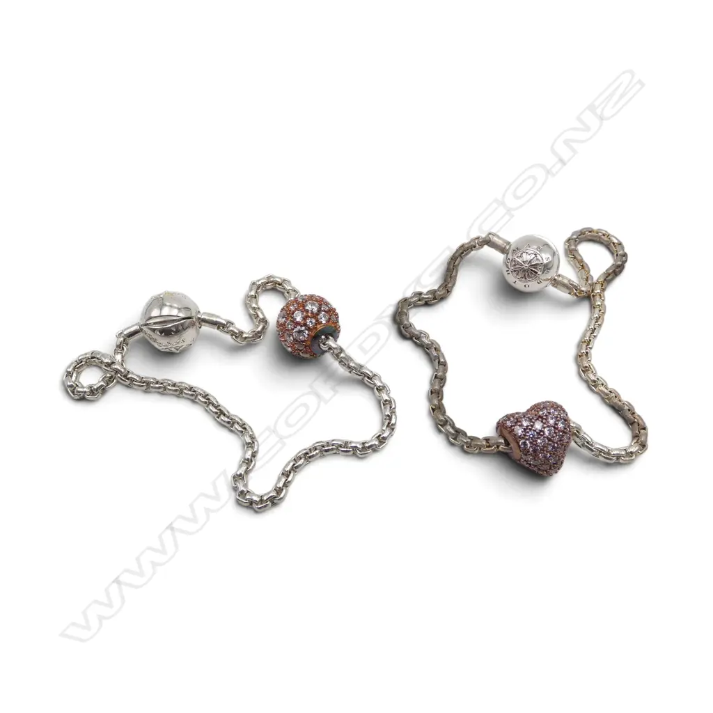 2 THOMAS SABO SILVER & CUBIC ZIRCONIA BRACELETS, unused condition Image 1++