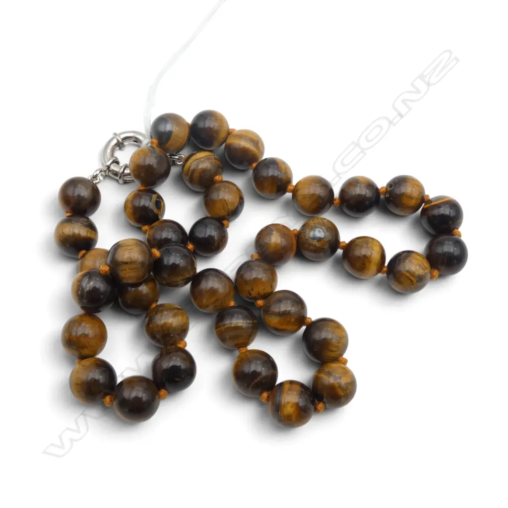 TIGER EYE BEAD NECKLACE Image 1++