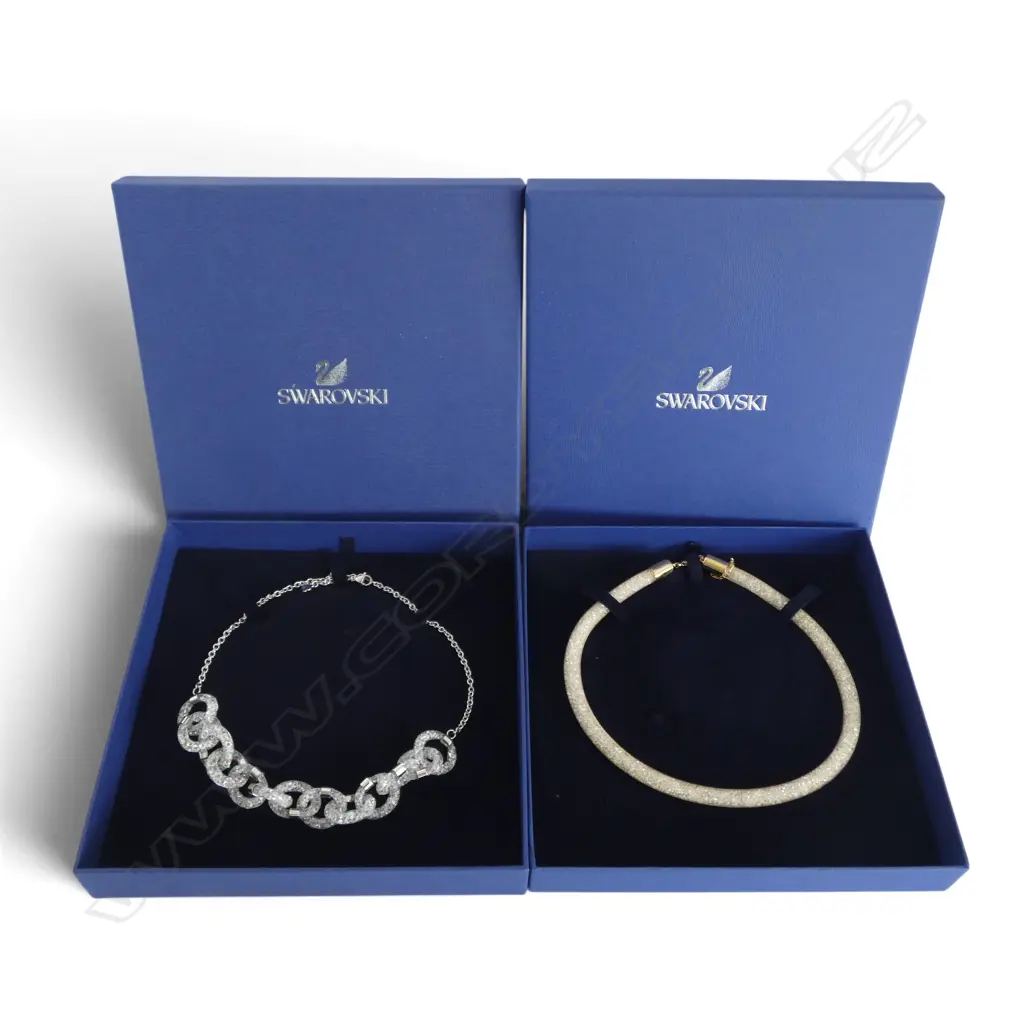 2 SWAROVSKI STARDUST NECKLACES, L.420mm, new in boxes Image 1++
