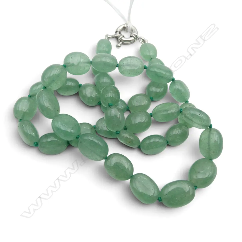 GREEN JADEITE NECKLACE, L.450mm Image 1++