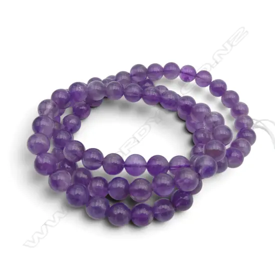 STRING AMETHYST BEADS, L.600mm