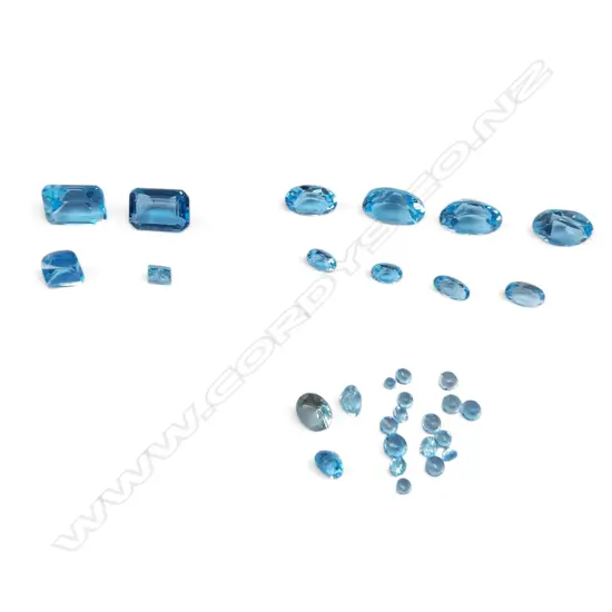 BLUE TOPAZ STONES 3x bags of assorted sizes