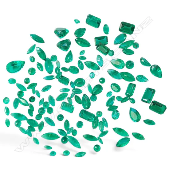SYNTHETIC GREEN BYRON EMERALDS STONES assorted