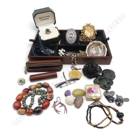 ASST. COSTUME JEWELLERY Incl. POUNAMU MARCASITE RING etc