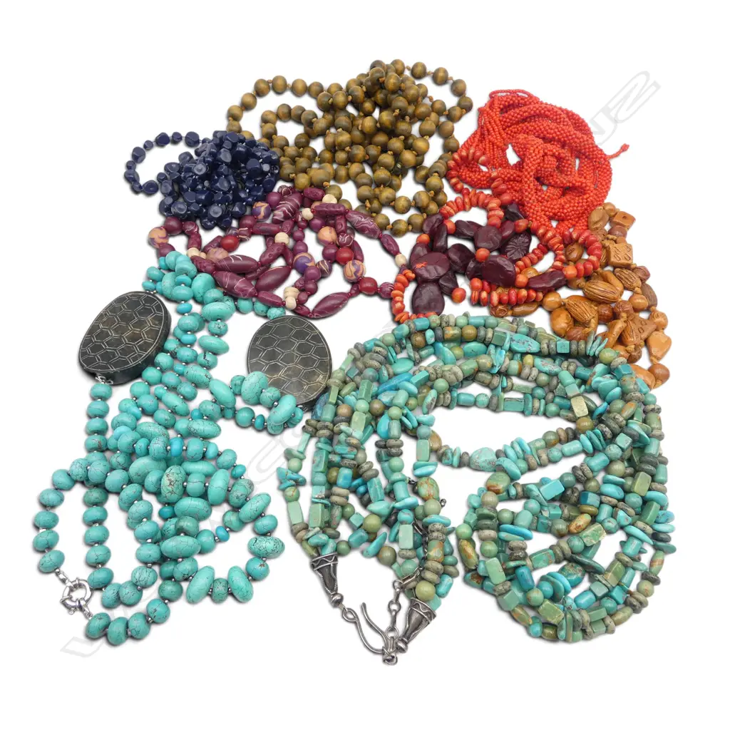 8 BEADED NECKLACES Image 1++