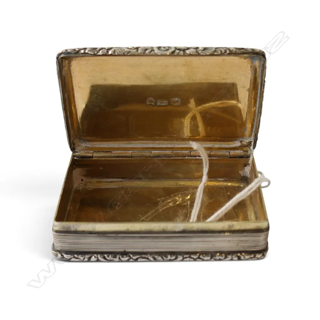 GEORGIAN SILVER SNUFF BOX BIRM. 1822, 67.8gm Image 1++