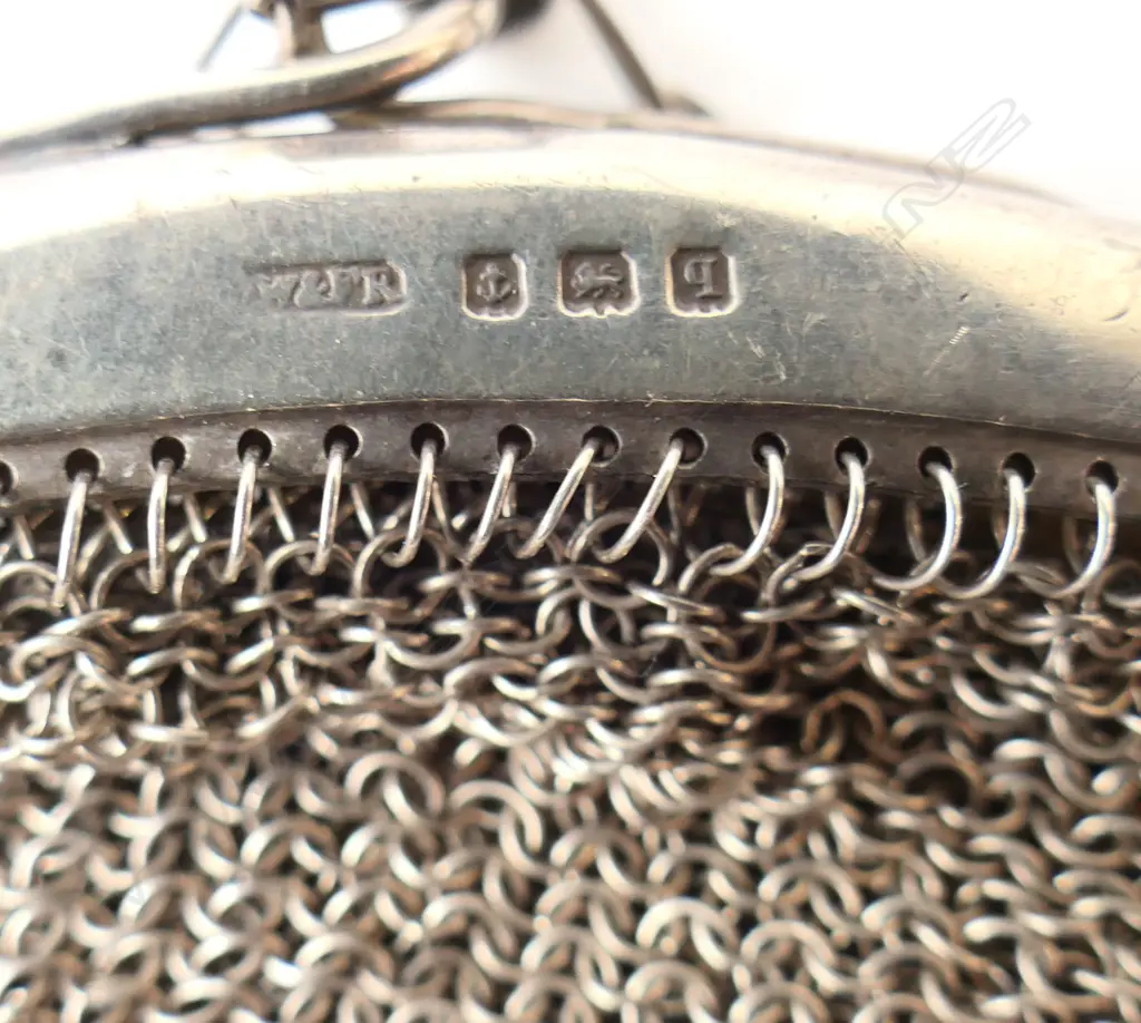 STG SILVER MESH PURSE, BIRMINGHAM 1915, 134gms Image 1++