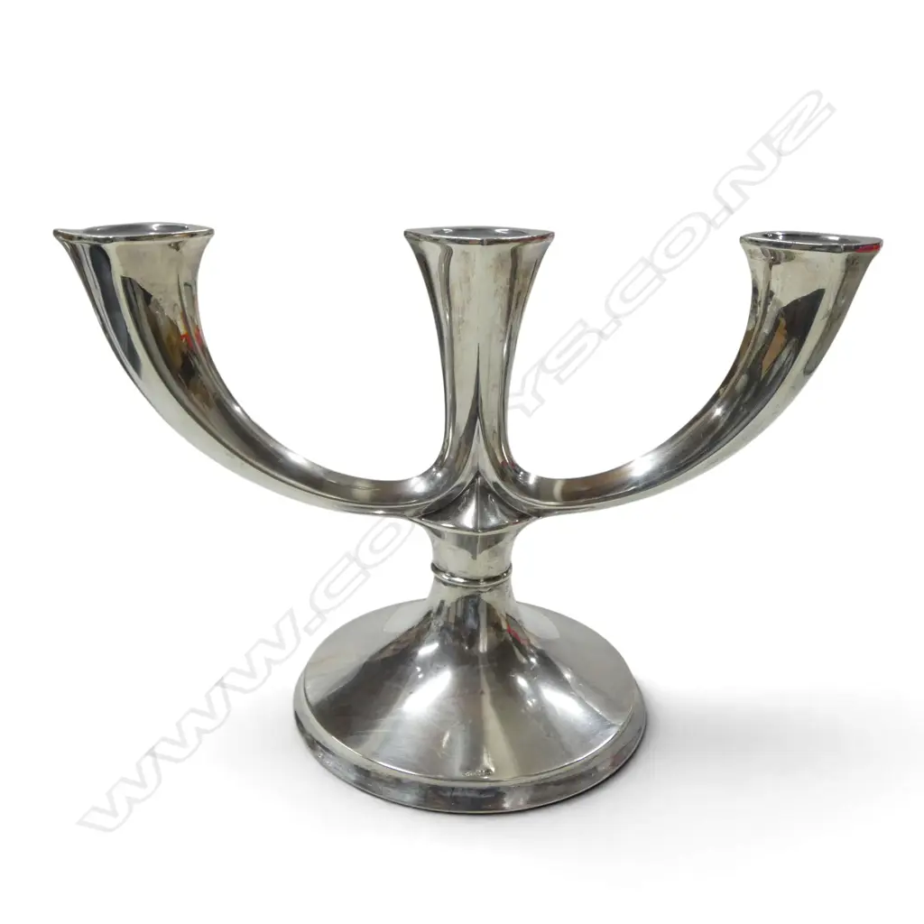 GERMAN .835 SILVER CANDLESTICK 400gms Image 1++