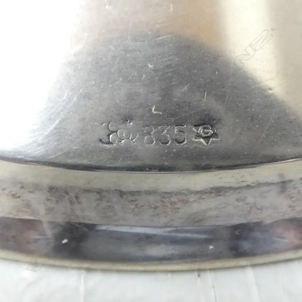GERMAN .835 SILVER CANDLESTICK 400gms Image 1++