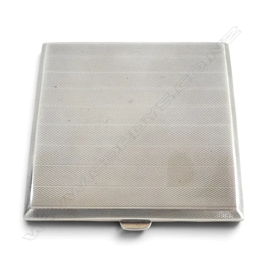 S/SILVER ART DECO CIGARETTE CASE BIRMINGHAM 1932 MAKER SMITH & BARTLARN 131GMS Image 1++
