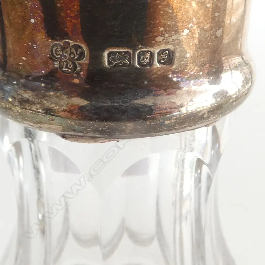 S/SILVER RIMMED SHIPS DECANTER H160MM Image 1++