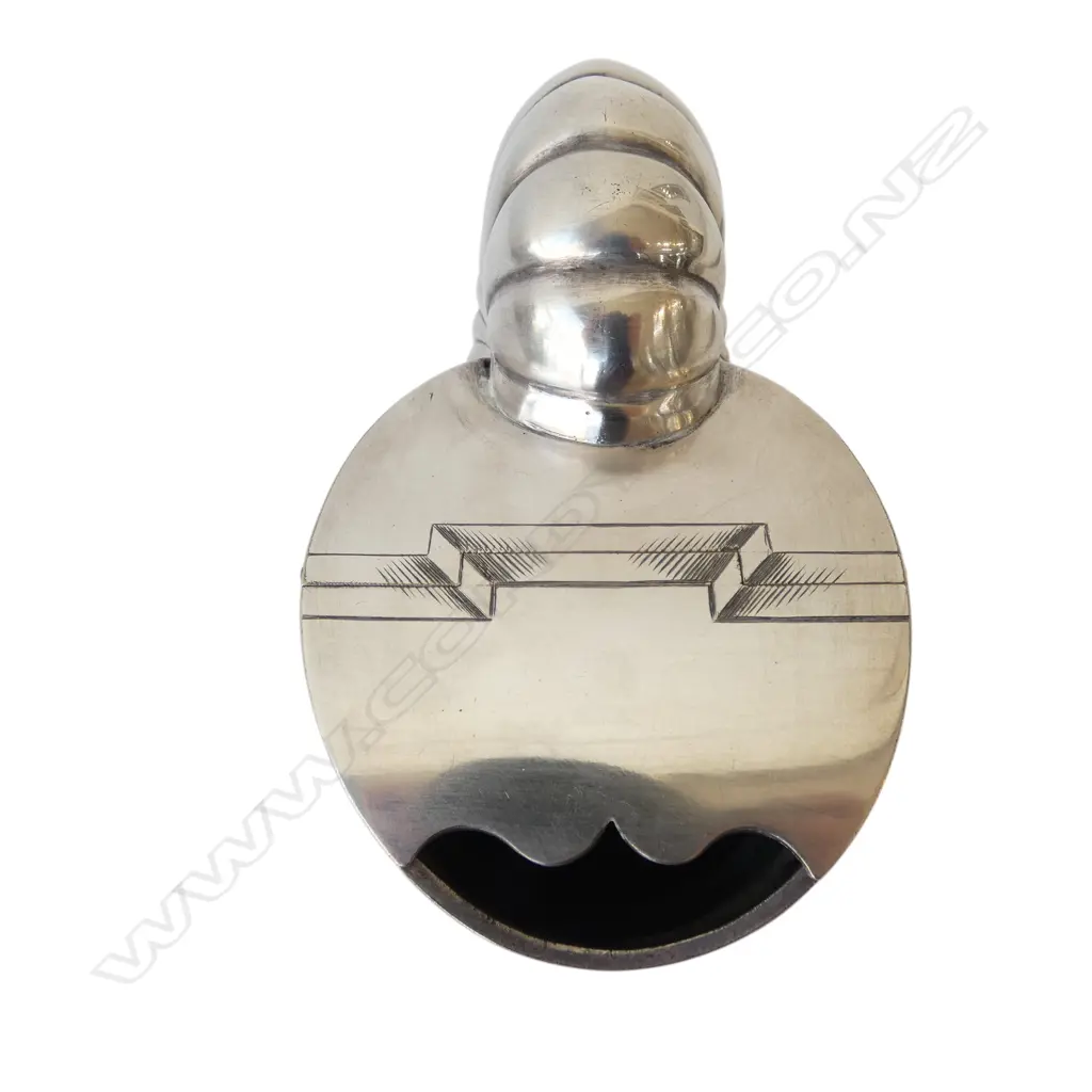 c.1900 SILVER PLATED NAUTILUS SPOON WARMER  H.130mm Image 1++
