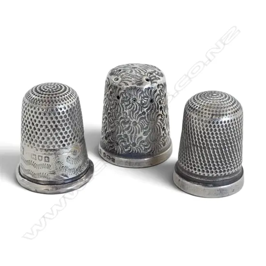3 STG SILVER THIMBLES 10.7gms