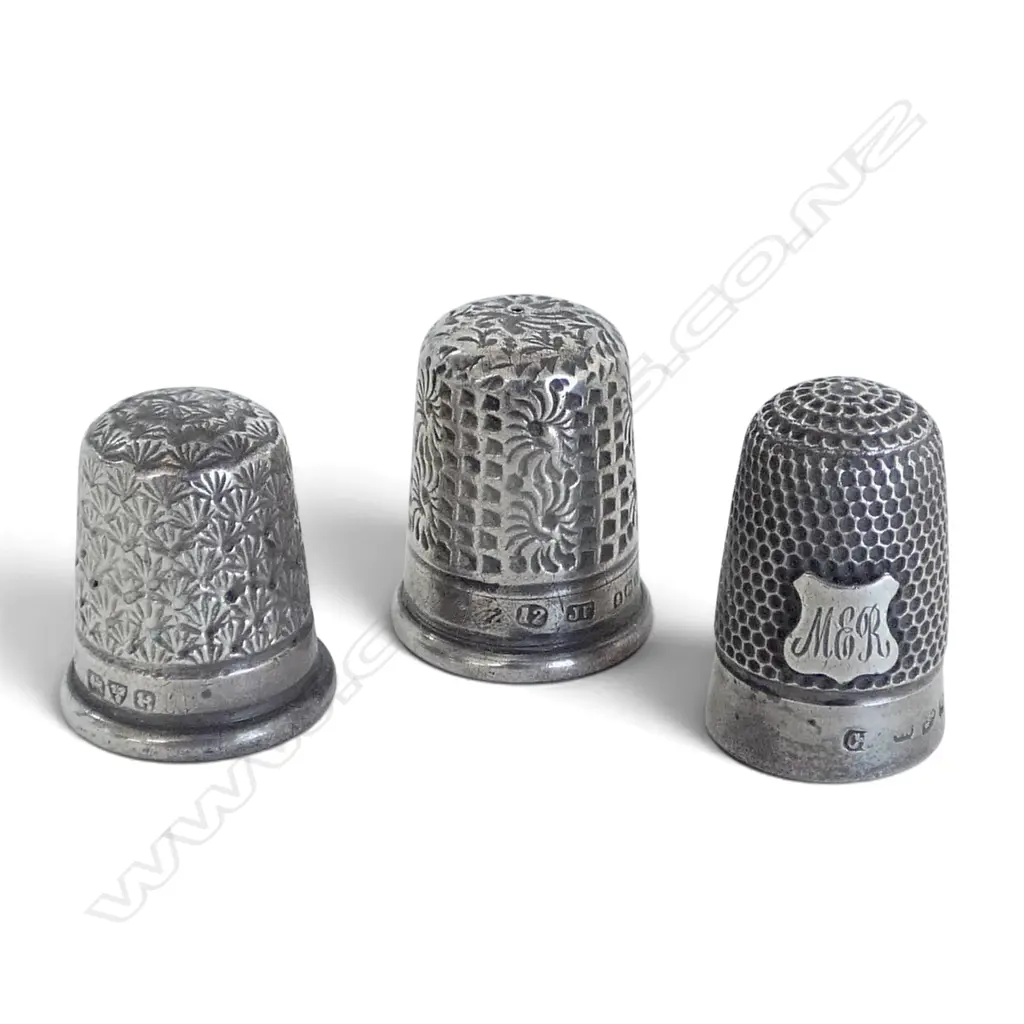 3 STG SILVER THIMBLES 11gms Image 1++