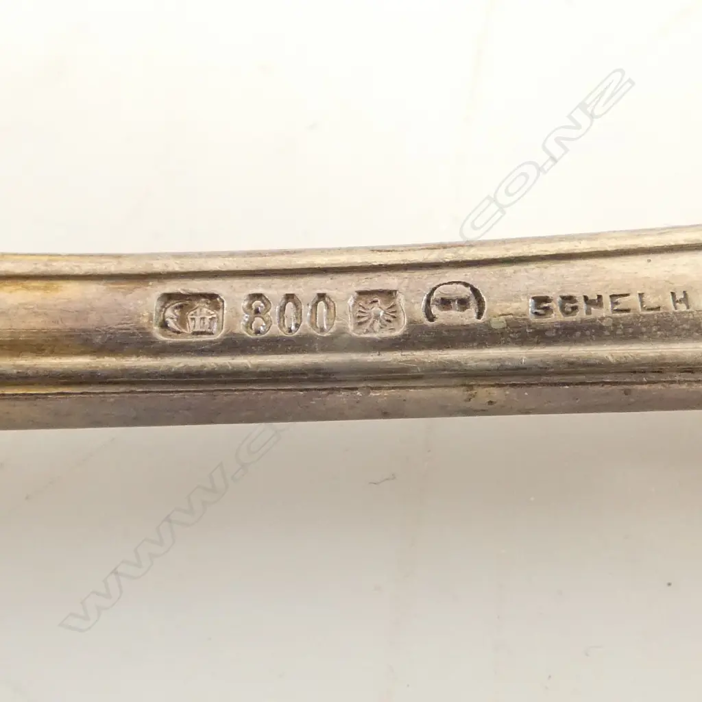 2 GERMAN .800 SOLVER SERVING SPOONS 149gms Image 1++