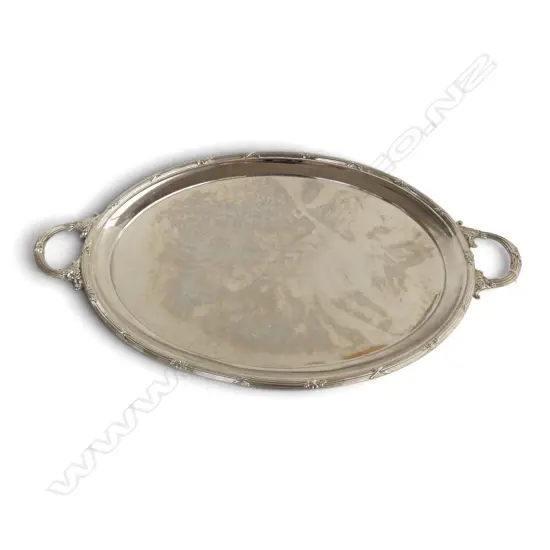 LG SILVER PLATE TRAY 'PRESENTED TO GRAND PRESIDENT BRO. ALF. THOMPSON..' W.680mm