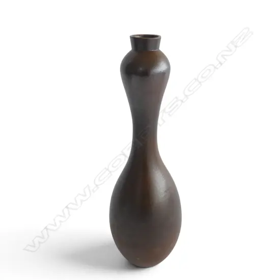 JAPANESE HEAVY CERAMIC BOTTLE VASE/SAKE BOTTLE, L.240mm