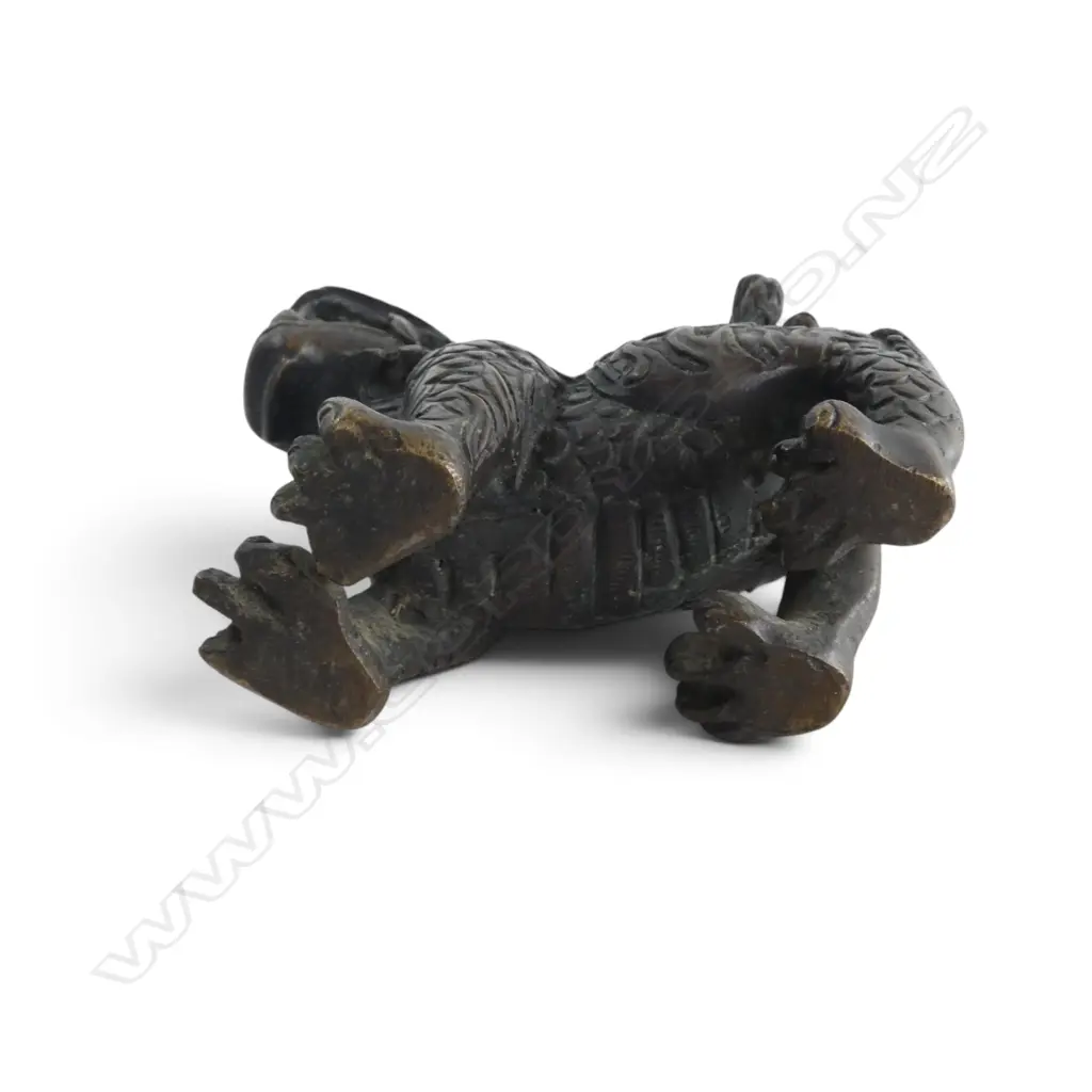 HEAVY BRONZE ORIENTAL DRAGON H.130mm Image 1++