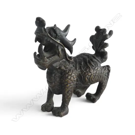 HEAVY BRONZE ORIENTAL DRAGON H.130mm