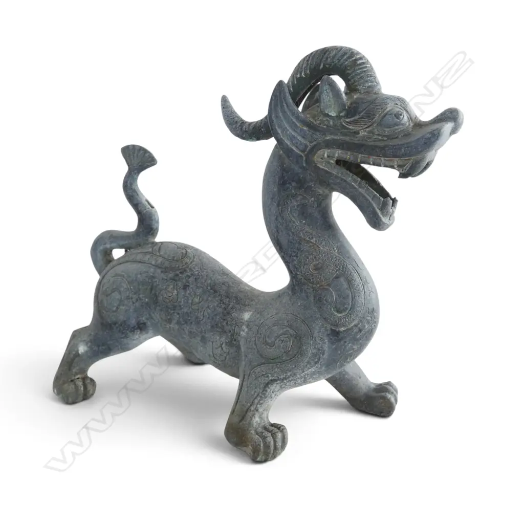 ORIENTAL CAST METAL DRAGON H.200mm Image 1++