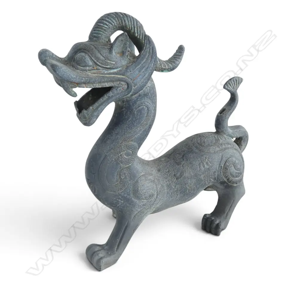 ORIENTAL CAST METAL DRAGON H.200mm Image 1++
