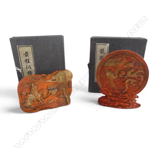 2 BOXED CHINESE ORNAMENTS