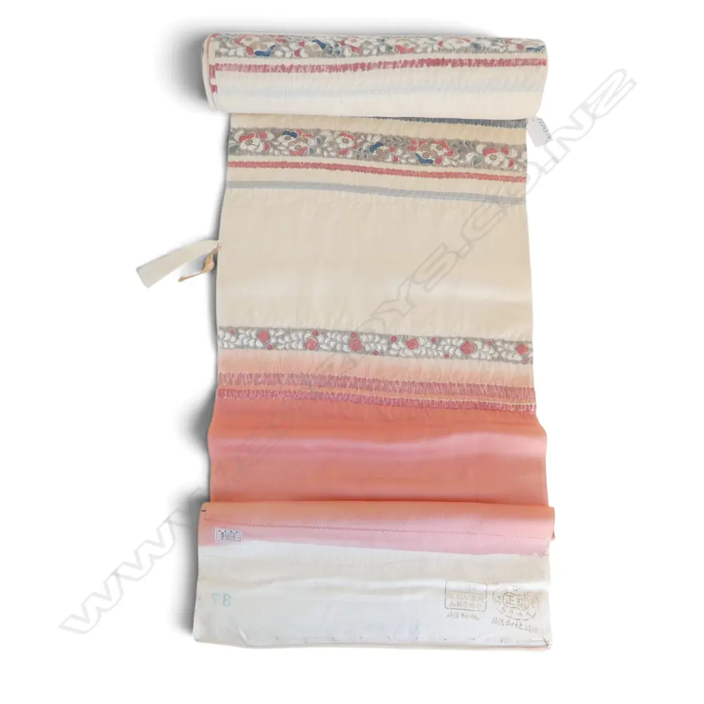 Unused 1980's NISHIJIN TEXTILE (Kyoto) JAPANESE SILK ROLL. L.12m. W.360mm. New old stock Image 1++